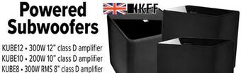 2001 Audio Video Kef powered subwoofers offer