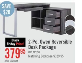 The Brick Owen reversible corner desk – distressed grey offer