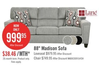 The Brick Madison chenille sofa - concrete offer