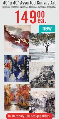 The Brick 40" x 40" assorted canvas art offer