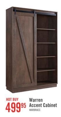 The Brick Warren accent cabinet - walnut oak offer