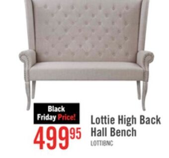 The Brick Lottie wing-back hall bench offer