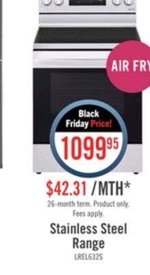 The Brick Lg 6.3 cu. ft. smart convection electric range with air fry - lrel6323s offer