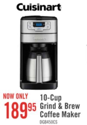 The Brick Cuisinart 10-cup grind and brew coffee maker - dgb-450c offer