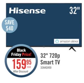 The Brick Hisense 32" vidaa smart 720p hd television - 32a4gv offer