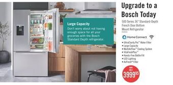 The Brick Bosch 26 cu. ft. 500 series french-door refrigerator - b36fd50sns offer