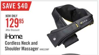 The Brick Ihome shiatsumassage pro cordless neck and shoulder massager - iwns20b offer