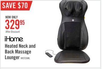 The Brick Ihome shiatsu heated neck and back massage lounger - iwst26b offer