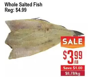 Skyland Foodmart Whole salted fish offer