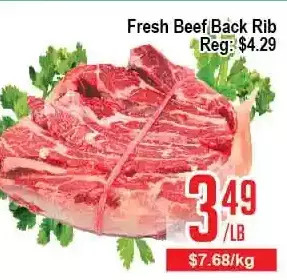 Skyland Foodmart Fresh beef back rib offer