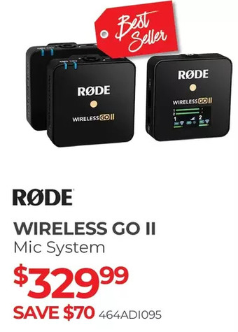 Henry's Rode wireless go ii mic system offer