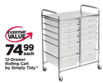 Michaels 12-drawer rolling cart by simply tidy® offer