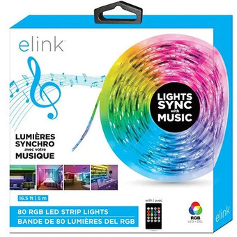 Visions Electronics Elink 5m multicolour led light strip with music sync offer
