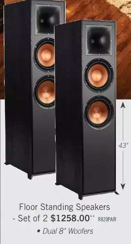 The Brick Klipsch r-820f floor standing speaker - set of two offer