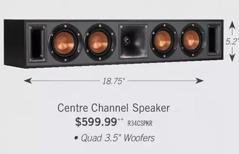 The Brick Klipsch® 100w r-34c centre channel speaker offer