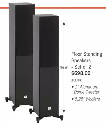 The Brick Jbl stage a170 tower speaker - set of two offer