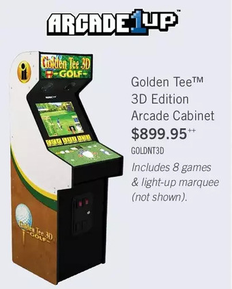 The Brick Arcade1up golden tee™ 3d edition arcade cabinet offer