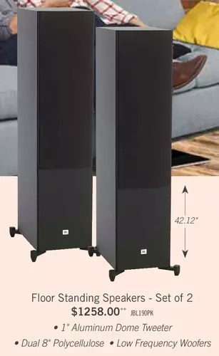 The Brick Jbl stage a190 tower speaker - set of 2 offer
