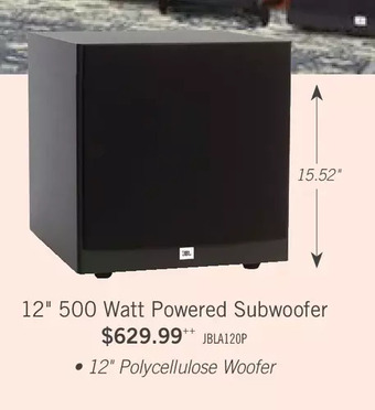 The Brick Jbl stage a120p powered subwoofer offer
