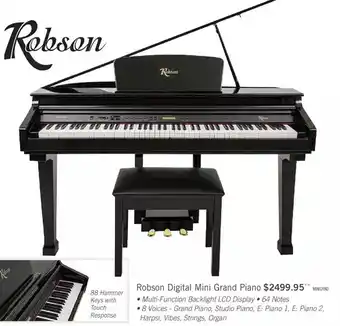 The Brick Robson digital mini grand piano with bench offer