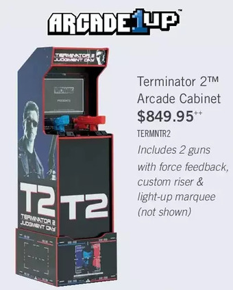 The Brick Arcade1up terminator 2™ arcade cabinet with riser offer