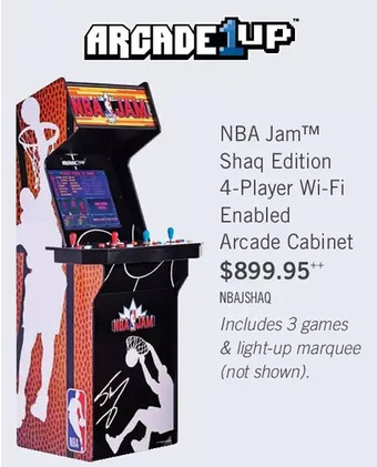 The Brick Arcade1up nba jam™ shaq edition 4-player wi-fi enabled arcade cabinet offer