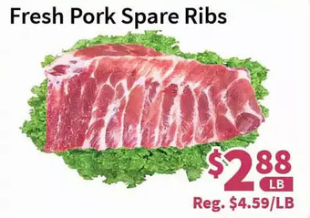 Blue Sky Supermarket Fresh pork spare ribs offer