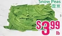 Grant's Foodmart Snow peas offer
