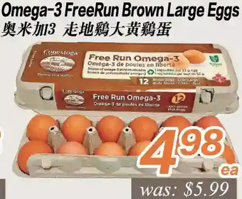 Seasons Foodmart Omega-3 freerun brown large eggs offer