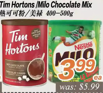 Seasons Foodmart Tim hortons/ milo chocolate mix offer