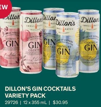 LCBO Dillon's gin cocktails variety pack offer