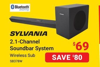 Visions Electronics Sylvania 2.1-channel soundbar system offer