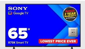 Visions Electronics Sony google tv 55" x75k smart tv offer
