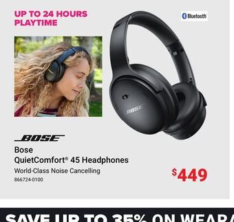 Visions Electronics Bose quietcomfort® 45 headphones offer
