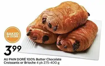 Safeway Au pain doré 100% butter chocolate offer