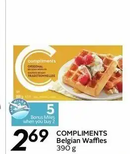 Safeway Compliments belgian waffles offer