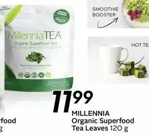 Safeway Millennia organic superfood tea leaves offer