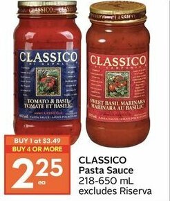Safeway Classico pasta sauce offer