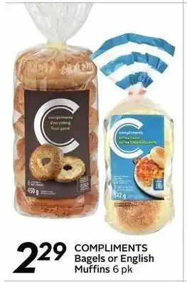 Safeway Compliments bagels or english muffins offer