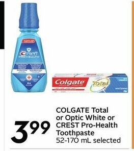 Safeway Colgate total or optic white offer