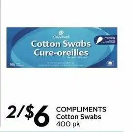 Safeway Compliments cotton swabs offer