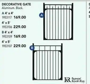 Lowe's Decorative Gate offer