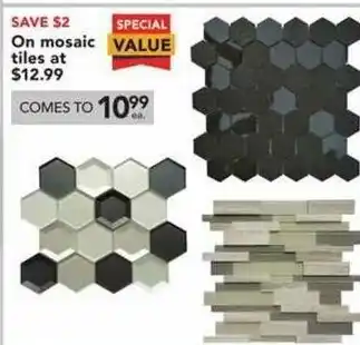 Lowe's On mosaic tiles at offer