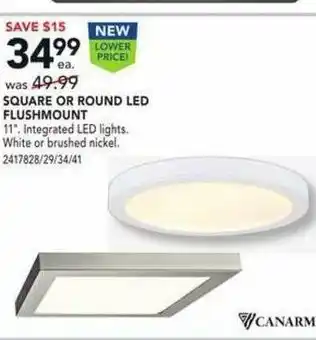 Lowe's Square or round LED Flushmount offer