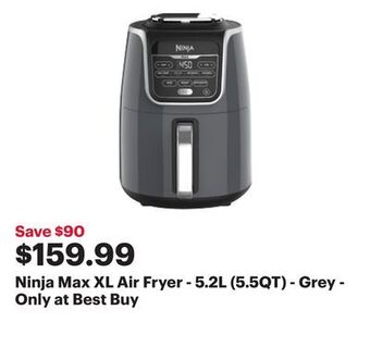Best Buy Ninja max xl air fryer - 5.2l (5.5qt) - grey - only at best buy offer