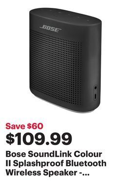 Best Buy Bose soundlink colour ii splashproof bluetooth wireless speaker - black offer