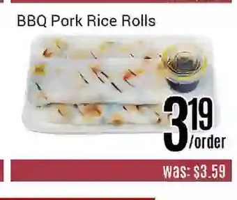 Nations Fresh Foods Bbq pork rice rolls offer