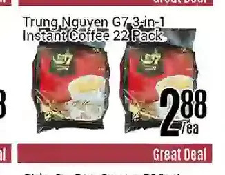 Nations Fresh Foods Trung nguyen g7 3-in-1 instant coffee offer