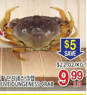 H-Mart Live dungeness crab offer