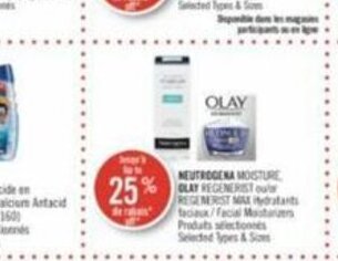 Pharmaprix Neutrogena / Olay offer